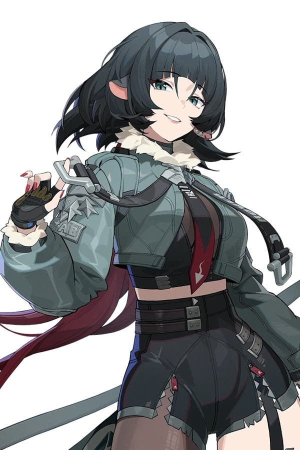 Cropped portrait art of Jane Doe in Zenless Zone Zero.